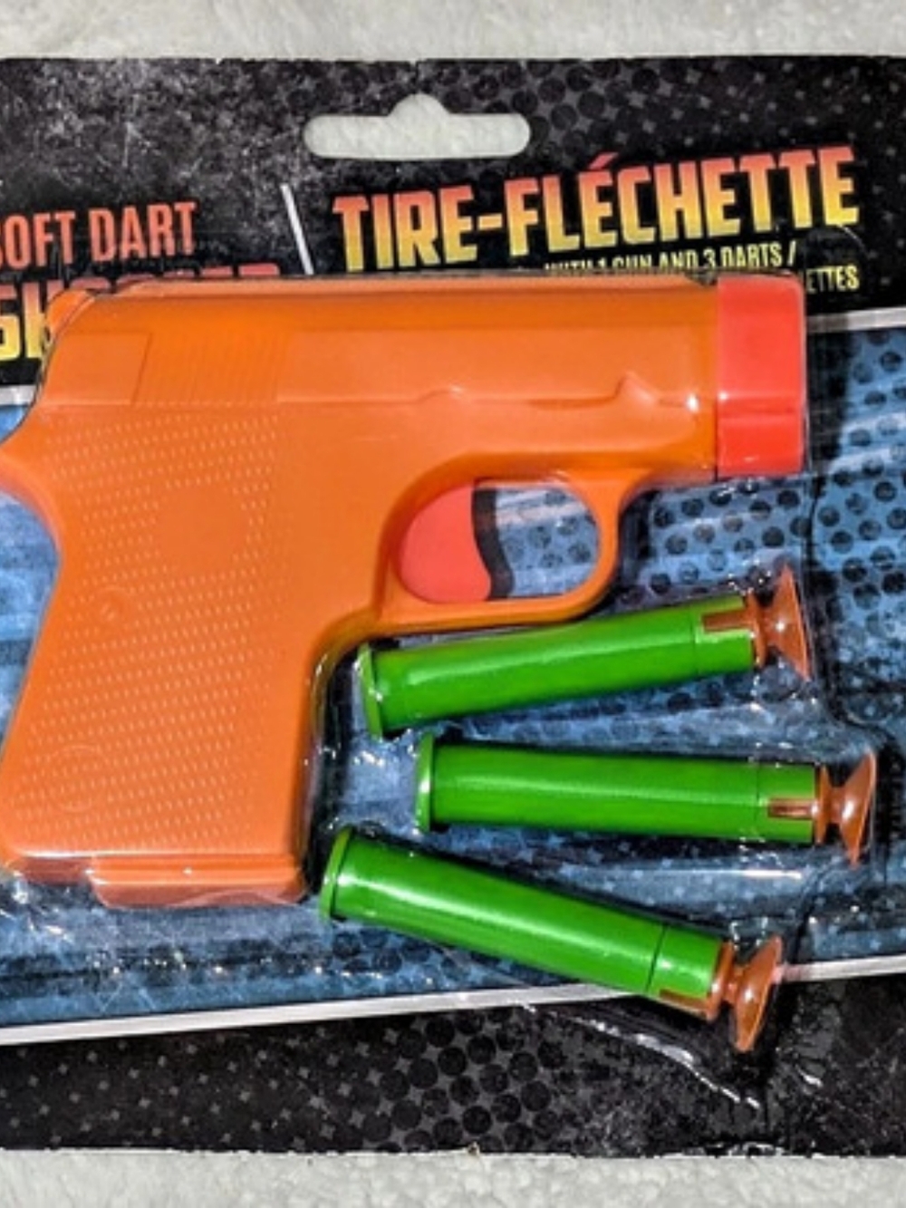Greenbrier International Soft Dart Shooter Set – Orange Toy Blaster with 3 Darts